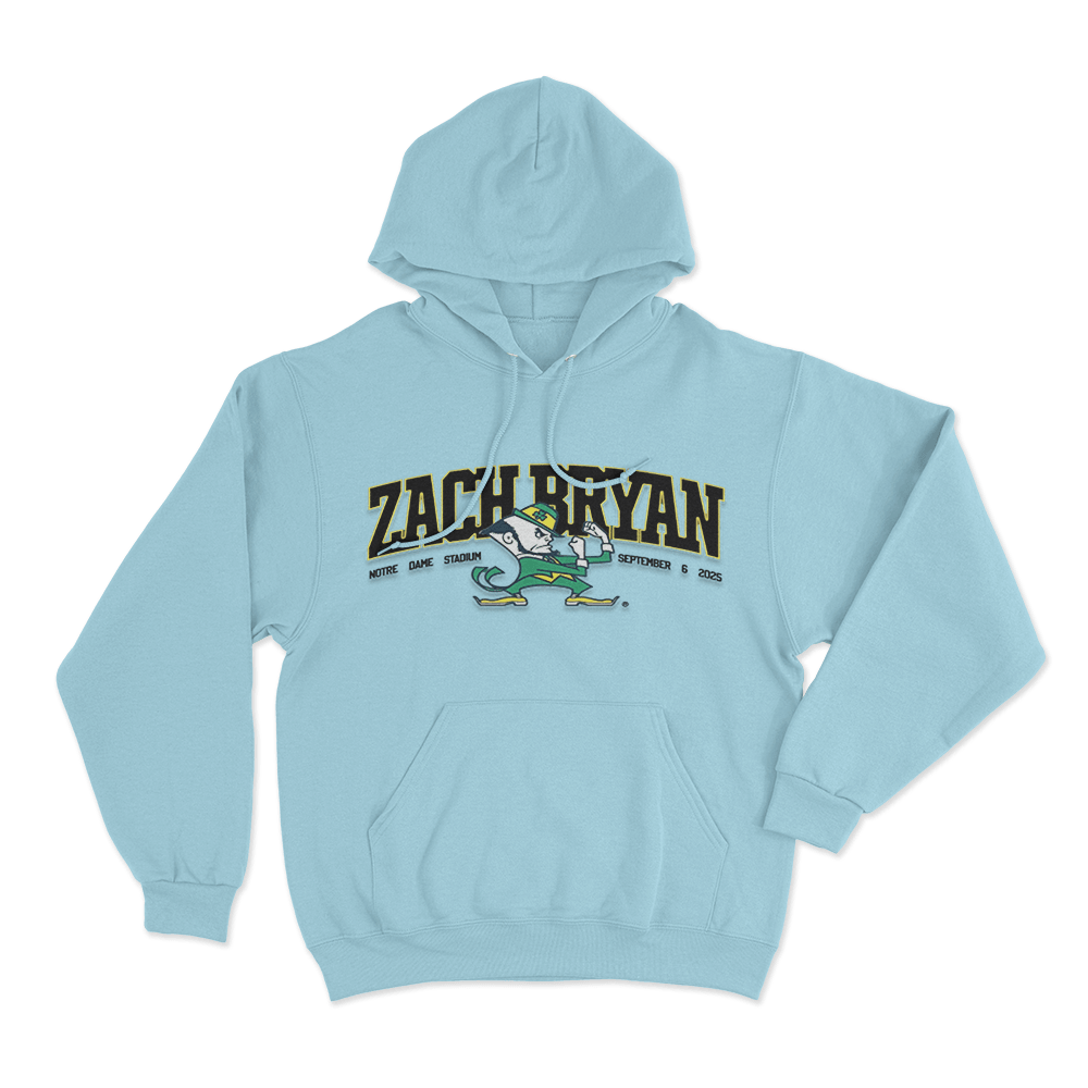 ZB Fighting Irish Hoodie Sky Blue ZB Fighting Irish Hoodie Sky Blue