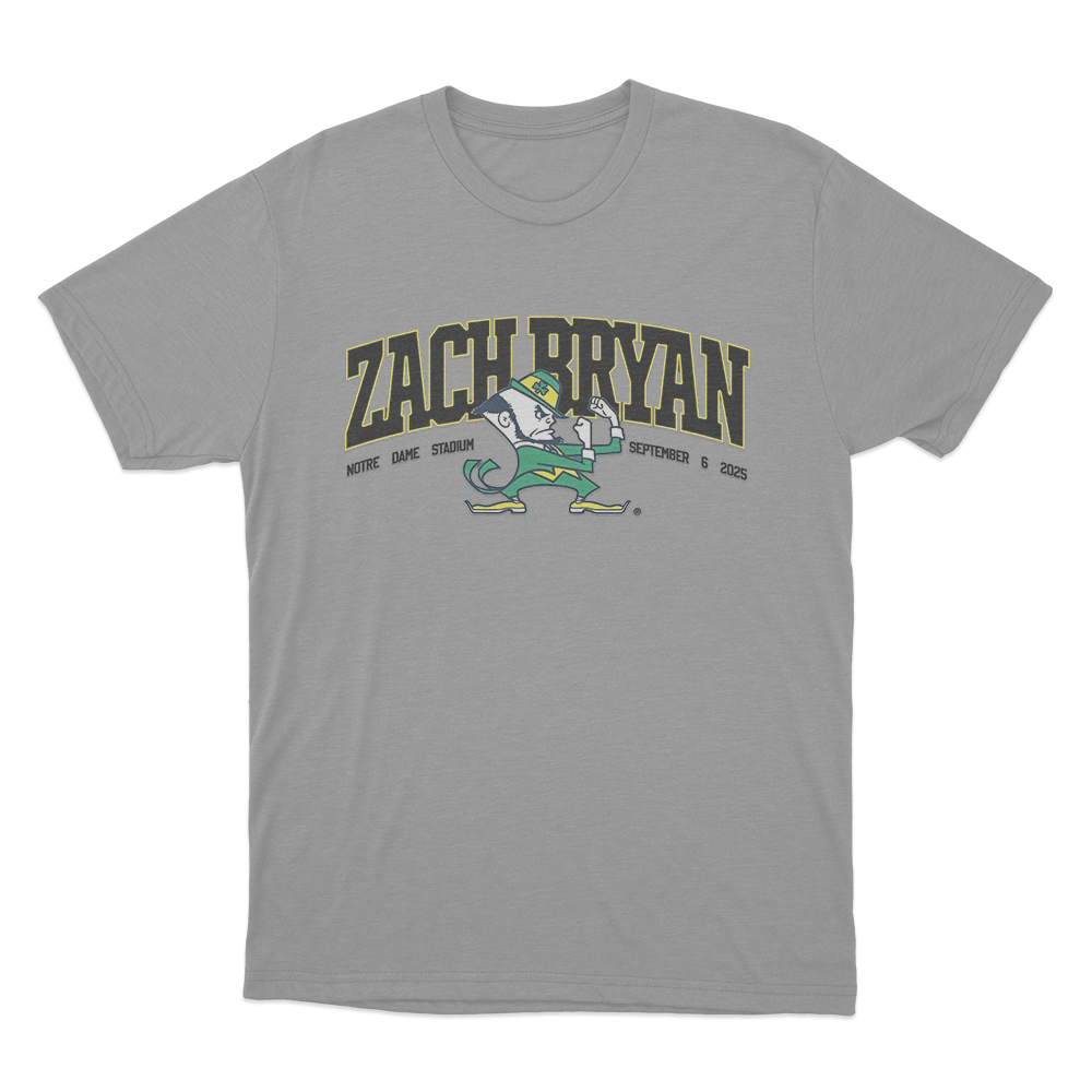 ZB Fighting Irish T Shirt Grey ZB Fighting Irish T Shirt Grey
