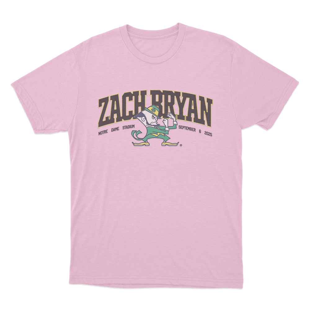 ZB Fighting Irish T Shirt Pink ZB Fighting Irish T Shirt Pink