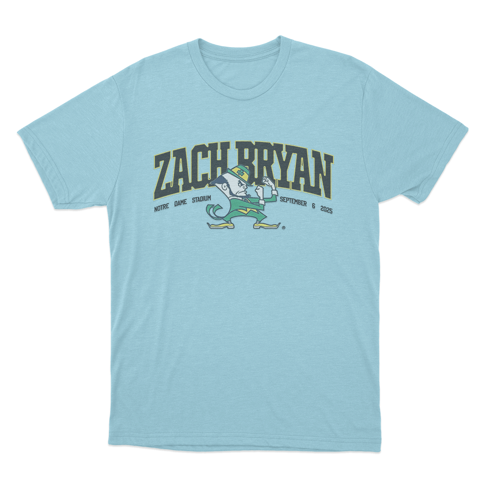 ZB Fighting Irish T Shirt Sky Blue ZB Fighting Irish T Shirt Sky Blue