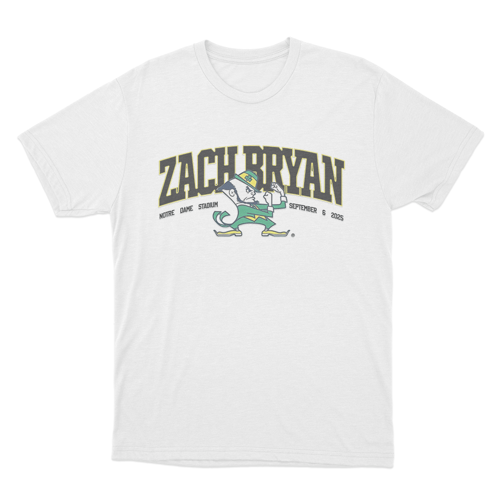ZB Fighting Irish T Shirt White ZB Fighting Irish T Shirt White
