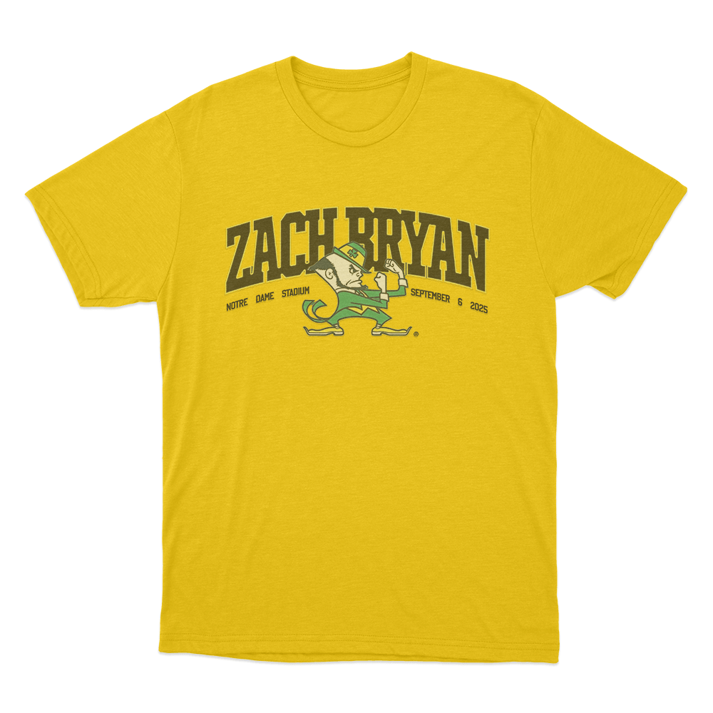 ZB Fighting Irish T Shirt Yellow ZB Fighting Irish T Shirt Yellow