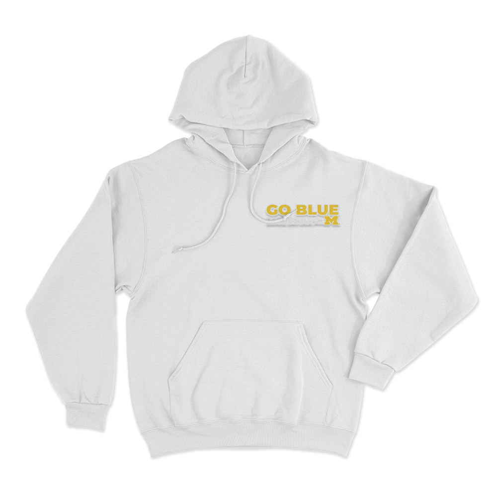 ZB Go Blue Hoodie White ZB Go Blue Hoodie White